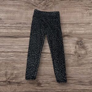 Jessica Simpson Sleep Black and Gray Animal Print Activewear Medium Leggings